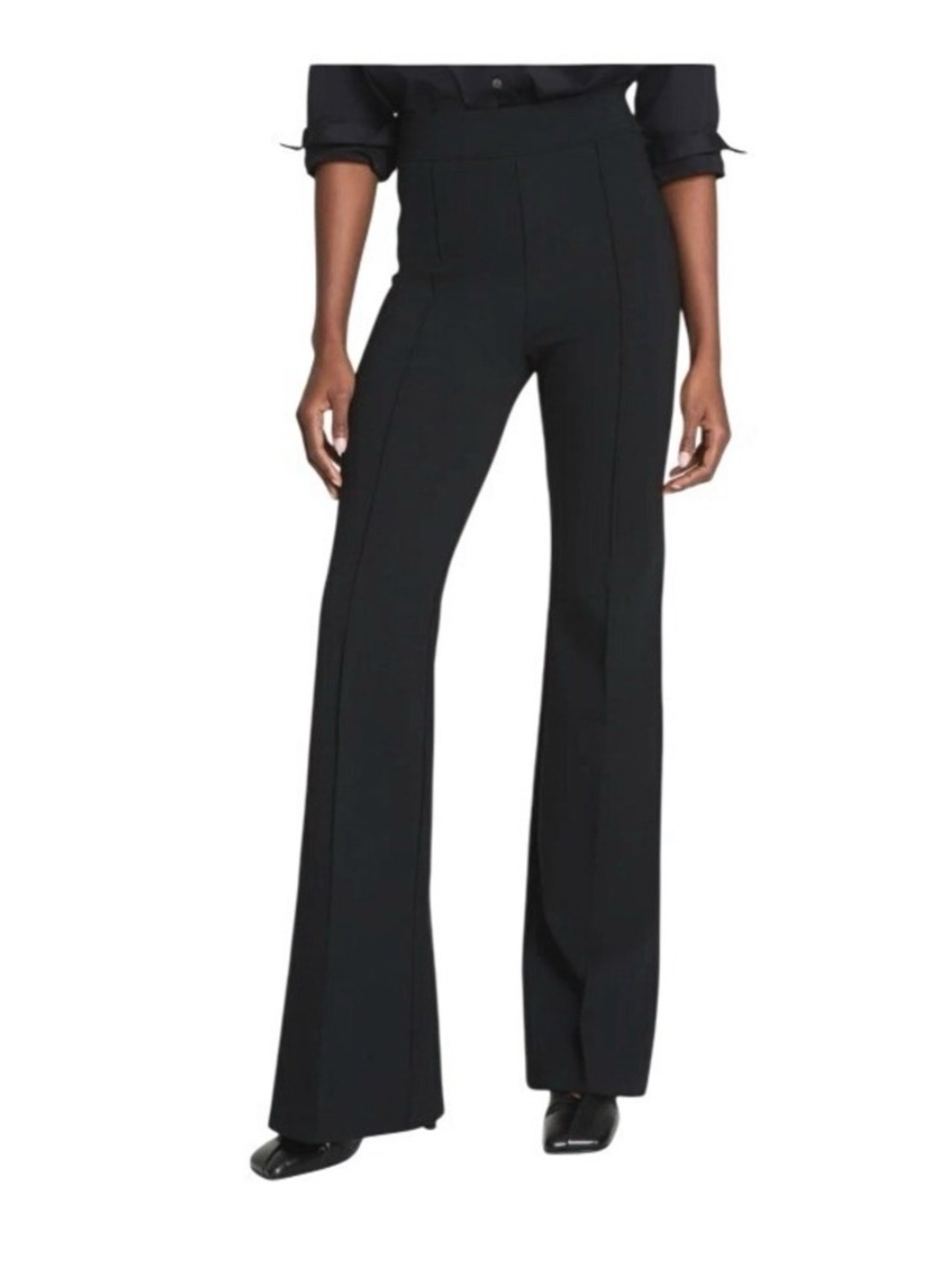 SPANX Womens S SPANXsupersmooth PerfectFit Ponte Flare Pants in Black